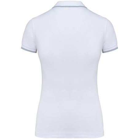 Polo Manches Courtes Femme Blanc Kariban – Coupe Straight – vue 2