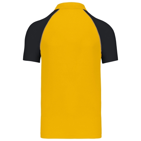 Polo Baseball Manches Courtes Kariban Noir – Style Sportswear – vue 2