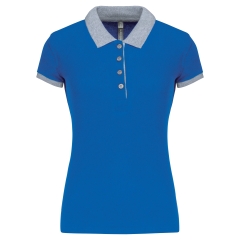 Polo piqué bicolore femme Gris – Kariban
