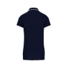 Polo Maille Piquée Manches Courtes Femme Marine / Blanc / Rouge Kariban – vue 2