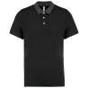 Polo jersey bicolore homme Noir / Gris chiné Kariban