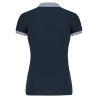 Polo piqué bicolore femme Gris Marine Kariban – Coton 180 g/m² – vue 2