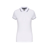 Polo Maille Piquée Manches Courtes Femme Blanc / Marine / Blanc Kariban