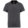 Polo jersey bicolore homme Kariban – Gris chiné / Noir