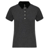 Polo jersey bicolore femme Kariban – Gris chiné / Noir