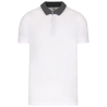Polo Jersey Bicolore Homme Blanc / Gris Chiné Kariban