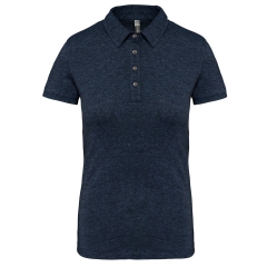 Polo Jersey Manches Courtes Femme Marine française chiné – Kariban