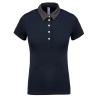 Polo jersey bicolore femme Gris Kariban – Coupe droite 180 g/m²