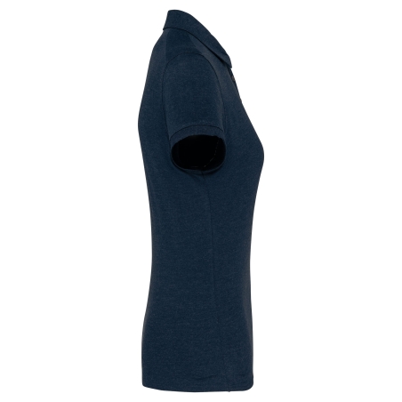 Polo Jersey Manches Courtes Femme Marine française chiné – Kariban – vue 3