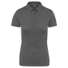 Polo Jersey Manches Courtes Femme Gris Chiné Kariban