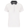 Polo Jersey Bicolore Femme Blanc / Gris Chiné Kariban