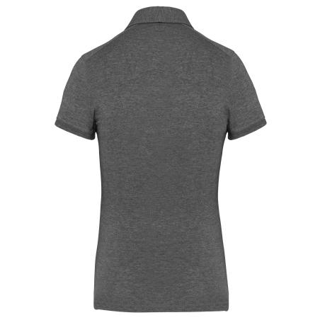 Polo Jersey Manches Courtes Femme Gris Chiné Kariban – vue 2