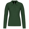 Polo piqué manches longues femme Vert Forest Green – Kariban