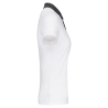 Polo Jersey Bicolore Femme Blanc / Gris Chiné Kariban – vue 3