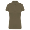 Polo Jersey Manches Courtes Femme Vert Kaki Kariban