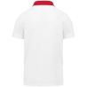 Polo jersey bicolore homme Blanc/Rouge Kariban – vue 2