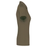 Polo Jersey Manches Courtes Femme Vert Kaki Kariban – vue 3