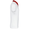 Polo jersey bicolore homme Blanc/Rouge Kariban – vue 3