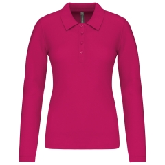 Polo piqué manches longues femme Fuchsia – Kariban