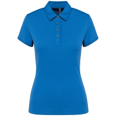 Polo jersey manches courtes femme bleu Kariban
