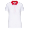 Polo Jersey Bicolore Femme Blanc/Rouge Kariban
