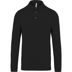Polo Jersey Manches Longues Homme Noir – Kariban