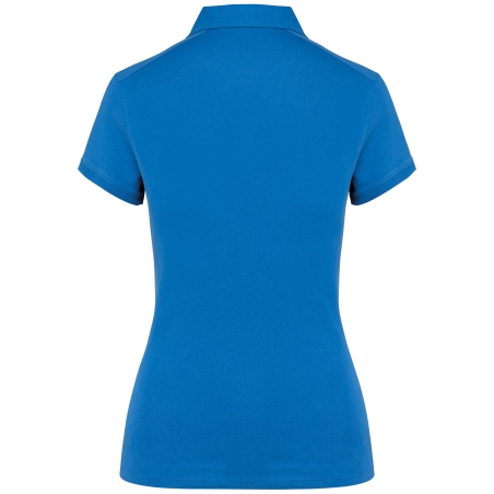 Polo jersey manches courtes femme bleu Kariban – vue 2