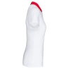 Polo Jersey Bicolore Femme Blanc/Rouge Kariban – vue 3