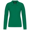 Polo piqué manches longues femme Kariban Vert Kelly Green