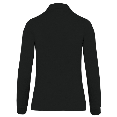 Polo Jersey Manches Longues Femme Noir – Kariban – vue 2