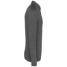 Polo Jersey Manches Longues Homme Gris Chiné Kariban – vue 3