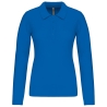 Polo piqué manches longues femme Bleu Kariban