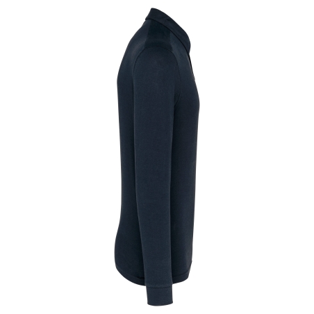 Polo Jersey Manches Longues Homme Marine – Kariban – vue 3