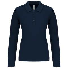Polo piqué manches longues femme Marine Kariban