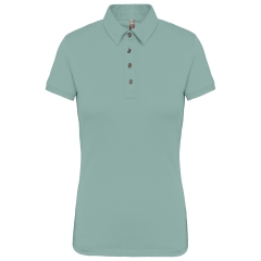 Polo jersey manches courtes femme Vert