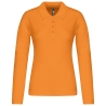 Polo piqué manches longues femme Orange Kariban