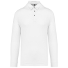 Polo Jersey Manches Longues Homme Blanc Kariban
