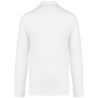 Polo Jersey Manches Longues Homme Blanc Kariban – vue 2