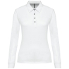 Polo Jersey Manches Longues Femme Blanc – Kariban