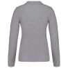 Polo piqué manches longues femme Kariban – Gris Oxford – vue 2