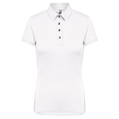 Polo Jersey Manches Courtes Femme Blanc Kariban