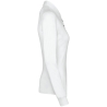 Polo Jersey Manches Longues Femme Blanc – Kariban – vue 3