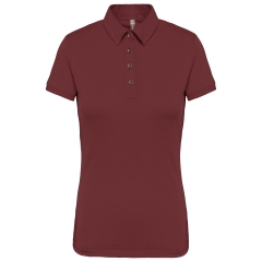 Polo Jersey Manches Courtes Femme Bordeaux – Kariban