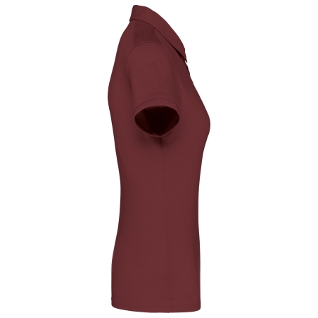 Polo Jersey Manches Courtes Femme Bordeaux – Kariban – vue 3