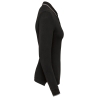 Polo maille piquée manches longues femme Noir / Gris clair / Blanc – Kariban – vue 3