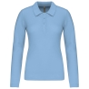 Polo piqué manches longues femme Ciel – Kariban