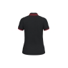 Polo femme manches courtes liserés contrastés noir/rouge Kariban – vue 2