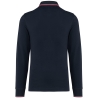 Polo maille piquée manches longues homme Marine / Rouge / Blanc – Kariban – vue 2