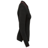 Polo maille piquée manches longues femme Noir / Rouge / Blanc – Kariban – vue 3