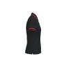 Polo femme manches courtes liserés contrastés noir/rouge Kariban – vue 3